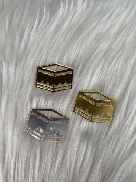 كعبة اكريلك وجه ذهبي ووجه فضي