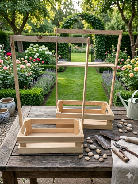 طقم صواني خشب 2 قطعة