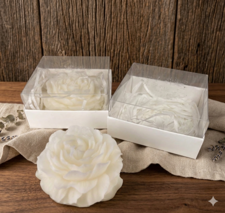 شمعة وردة جورية معطرة مع تغليفة