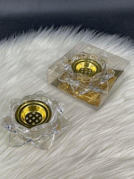 مبخرة وردة كرستال 10سم