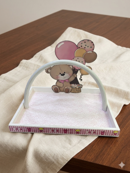 صينية خشب مزينة