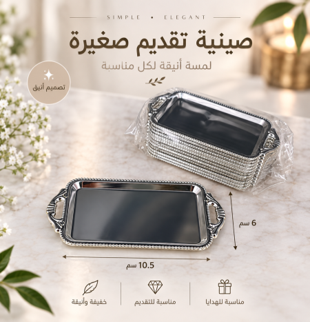 صينية اكريلك فضي