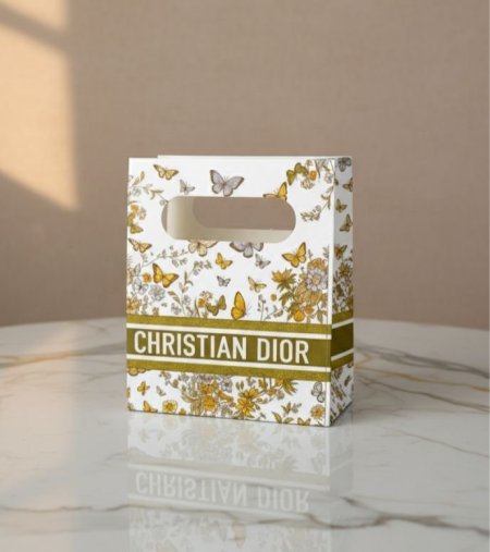 كيس ديور لون ذهبي مع ايد فتحة(10*12*5)