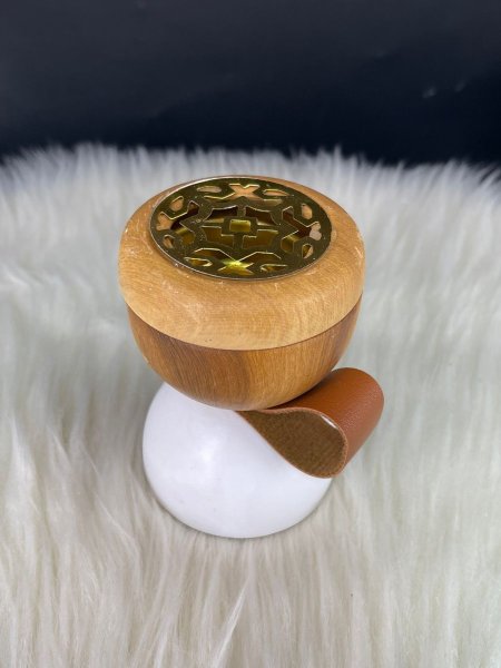 مبخرة فنجان لون خشبي