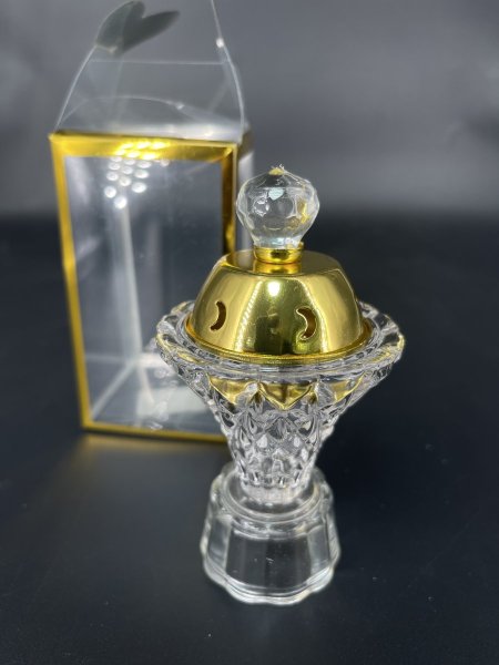 مبخرة كرستال مع غطاء نحاسي مميز